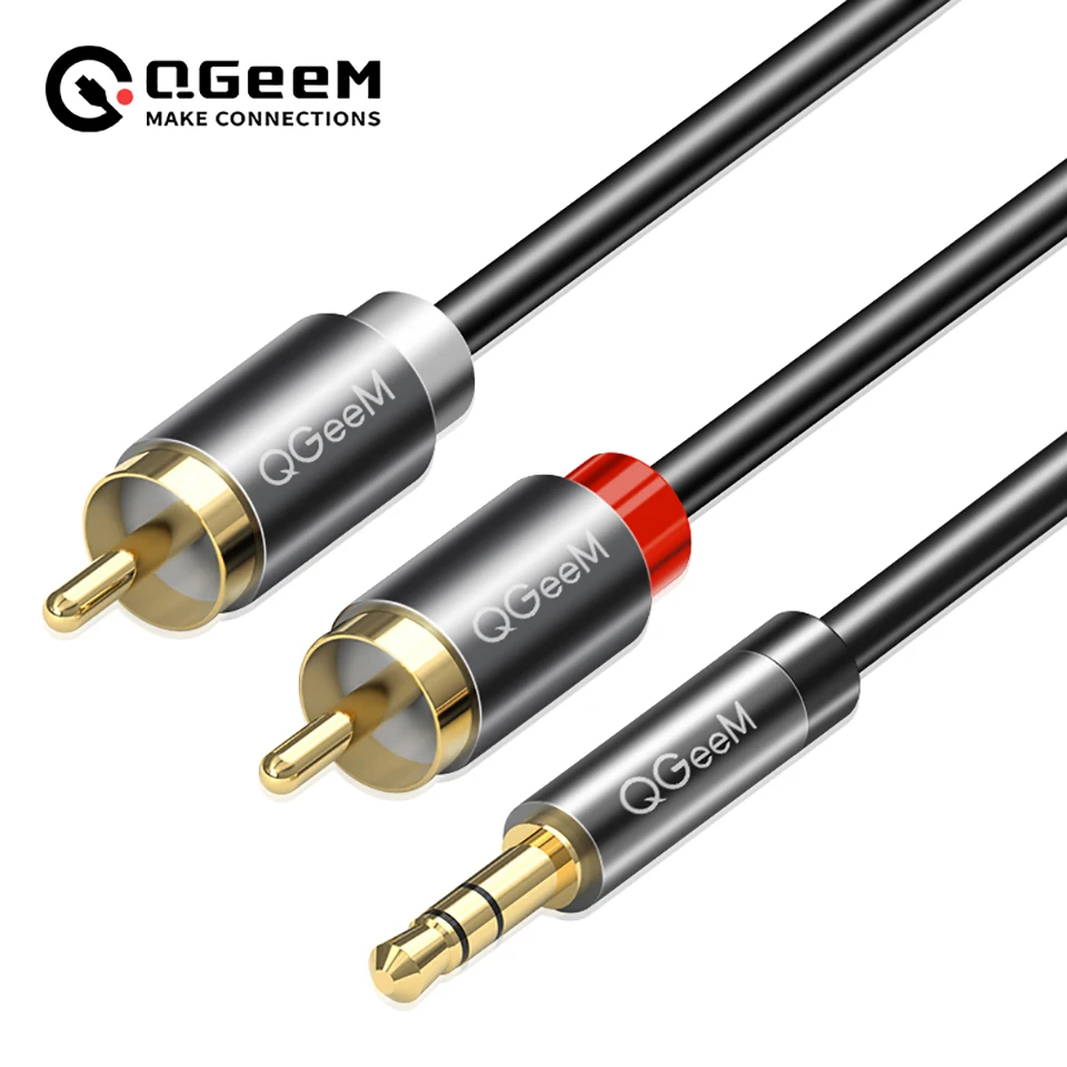 Home Cinema Heos - Kabel RCA QGeeM 2RCA ke 3.5mm,