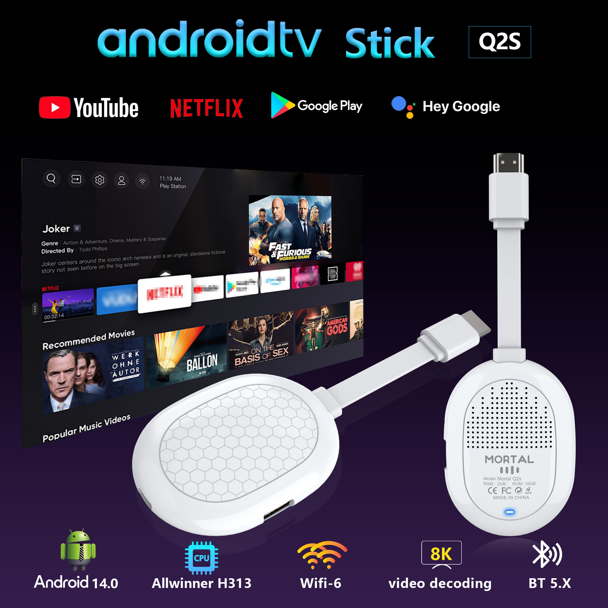 Home Cinema Google - HOT Android 14.0 Allwinner H313 TV