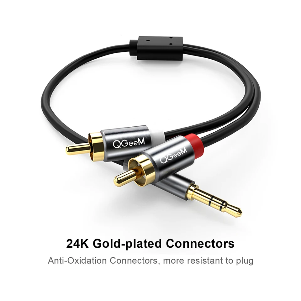 Kabel RCA QGeeM 2RCA ke 3.5mm, - Home Cinema Heos ulasan dan harga