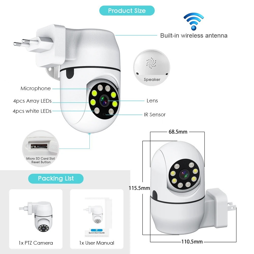 Kamera Nirkabel Tuya IP HD Tuy - Home Cinema Panasonic ulasan dan harga
