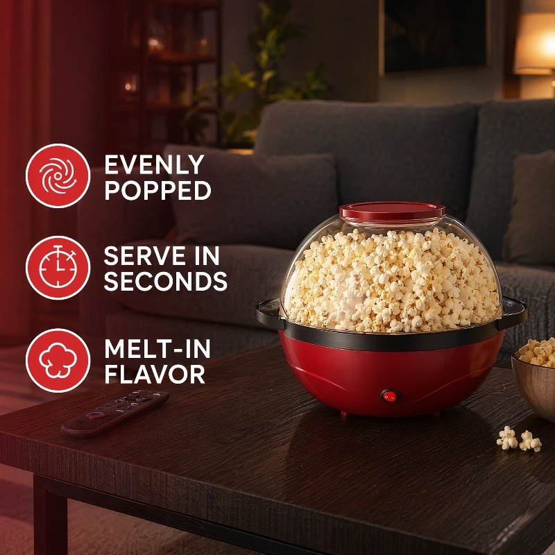 Mesin Popcorn 3.6L, Popcorn Ma - Popcorn Machine Home ulasan dan harga