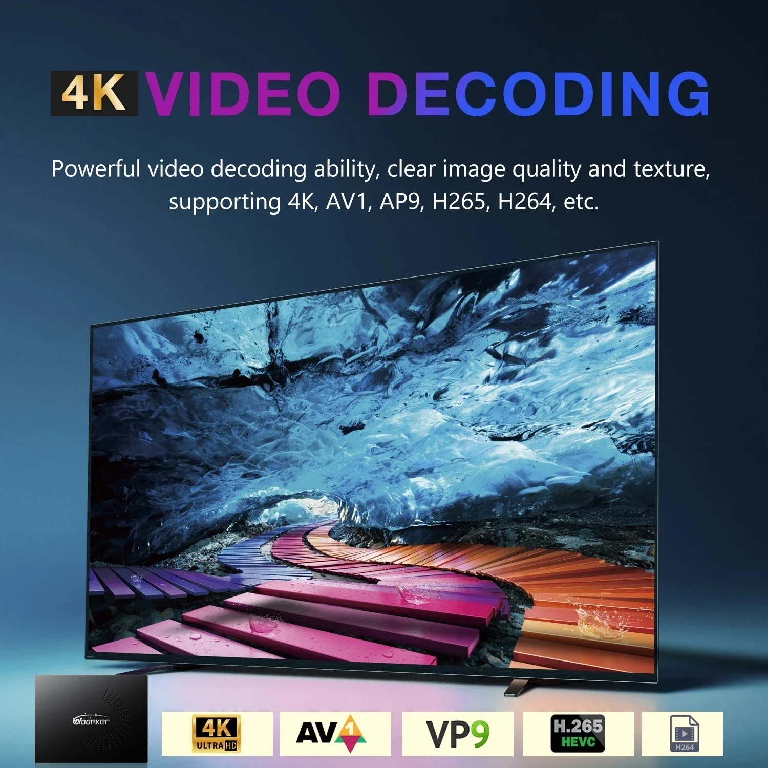 Woopker KW2 Android 14 TV Box  - Home Cinema Google ulasan dan harga