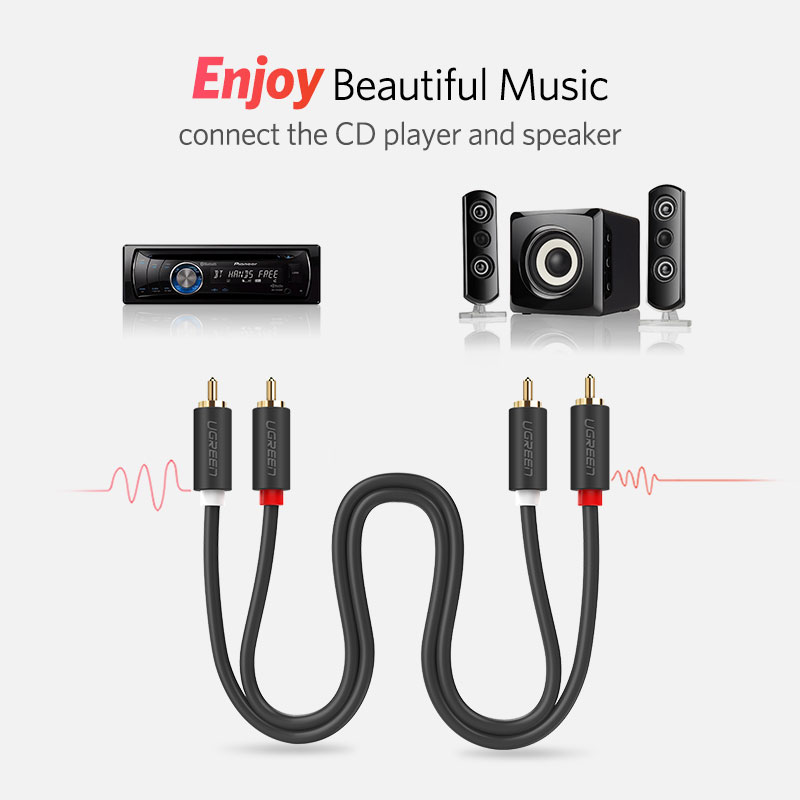 UGREEN 2RCA Ke 2 RCA Kabel Aud - Home Cinema Heos ulasan dan harga
