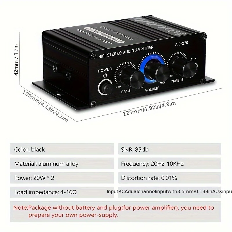AK-270 400W Amplifier Daya Min - Home Cinema Heos ulasan dan harga