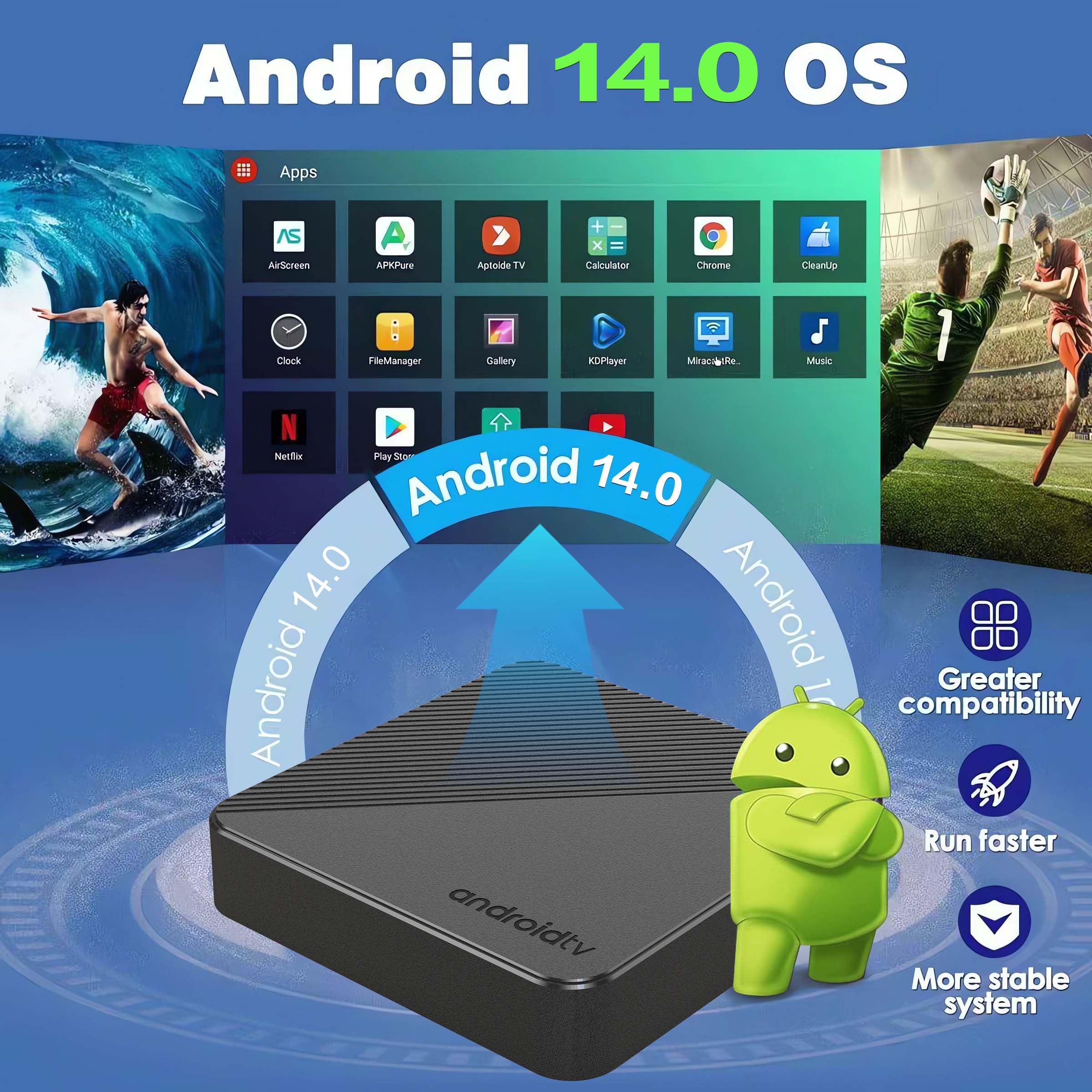 Android 14 Kotak TV Teater Rum - Home Cinema Google ulasan dan harga