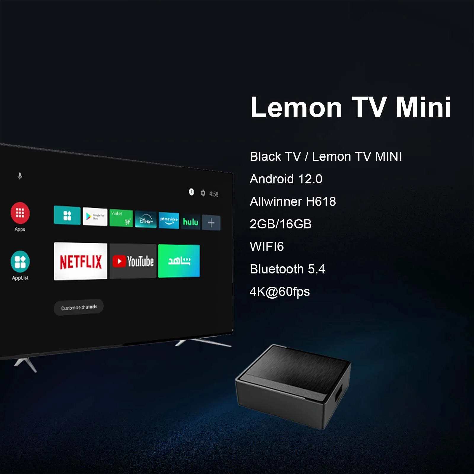 BOXPUT Lemon TV Mini Smart TV  - Home Cinema Google ulasan dan harga